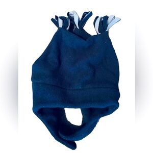 Navy Blue Snow Hat, Under Chin Fastener, Size 0-24 Months